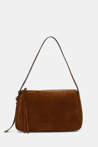 Tory Burch geantă de mana din piele întoarsă Romy Suede Shoulder