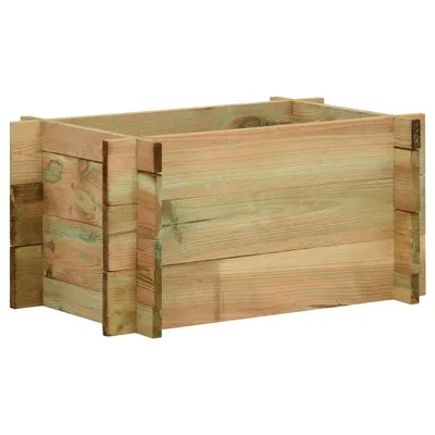 vidaXL Grădină ridicată pentru legume Verde 80 x 80 x 32 cm