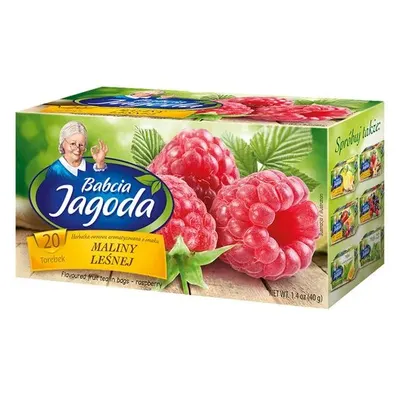Ceai de fructe Grandma Jagoda, Zmeură, 20 pliculețe x 2 g Engros