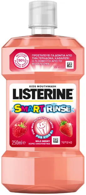 Listerine Apă de gură pentru copii Smart Rinse, 250 ml