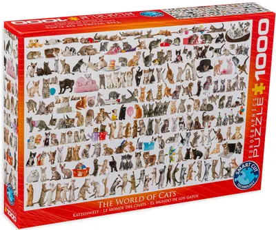 Puzzle Eurographics din 1000 de piese - Lumea pisicilor