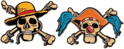Set insigne Cine Replicas Animation: One Piece - Luffy & Buggy Skulls