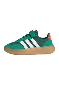 Pantofi sport Barreda Decode cu velcro si detalii de piele intoarsa - Alb/Verde