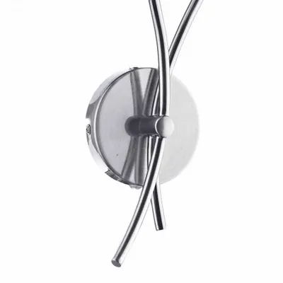 Aplica Seattle 2 Light Wall Light Satin Chrome Glass