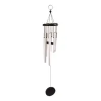 Clopoței de vânt Esschert Design, înălțime 56,5 cm, argintiu