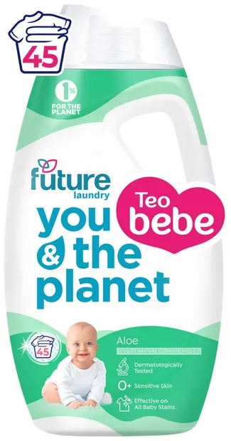 Gel de rufe concentrat Future baby - Aloe, 1,8 l, 45 spălări
