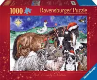 Puzzle Ravensburger din 1000 de bucăți - Ferma de Crăciun