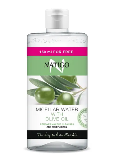 Apa micelara cu ulei de masline, 650ml, Natigo
