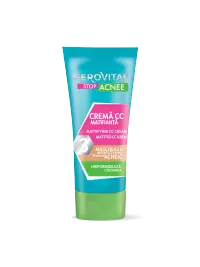 Cremă Cc Cu Efect Matifiant, Nuanță Medie, Gerovital Stop Acnee, 30 Ml