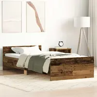 vidaXL Cadru de pat cu headboard Lemn vechi Lemn prelucrat
