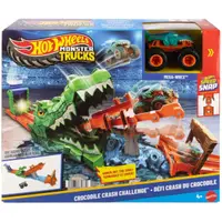 Set de joaca Hot Wheels, Monster Trucks, Crocodile Crash Challenge, Mega-Wrex, JJN45