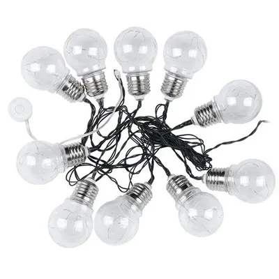 Ghirlanda solara LED 1W x 10 IP44 3000K V-TAC SKU-8559