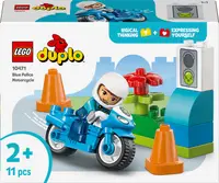 Constructor LEGO Duplo Town - Motocicletă de poliție albastră (10471)