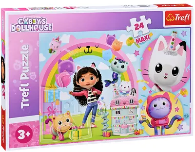 Puzzle Trefl din 24 de piese maxi - Gabby fericit