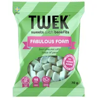 Jeleuri Spumoase Dulci-Acrisoare cu Aroma de Pere cu Stevie fara Zahar Adaugat Fabulous Foam 70g