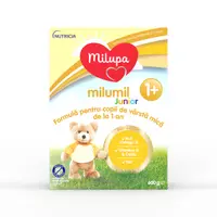 Lapte pentru copii de varsta mica de la 1 an Milumil Junior 1+, 600g, Milupa