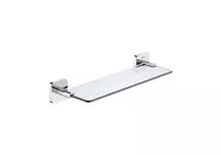 Etajera baie Roca Victoria A817888C00, montare pe perete, 350 x 108 mm, metal/sticla, Crom