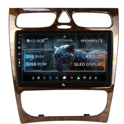 Navigatie Benz C Class (W203) (2002-2004), Android, E-Octacore 2GB RAM + 32GB ROM, 9 Inch - AD-BGE9002+AD-BGRKIT416V3