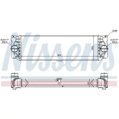 Intercooler, compresor NISSENS 96526