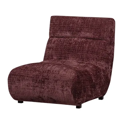 Fotoliu burgundy cu tapițerie din chenille Observe – WOOOD