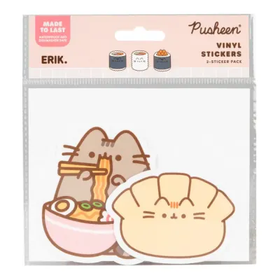 Set 2 Stickere Vinil Pusheen Sushi Roll - Ver 6