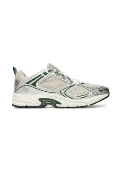 Pantofi sport pentru barbati - 305159106 - textil - bej/argintiu