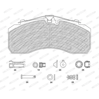 Set placute frana, frana disc FERODO FCV4296PTS