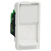 Priza date RJ45 Cat. 6 F/Utp,1 modul Schneider Noua Unica NU341618, alb