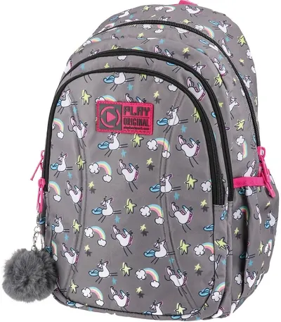 Ghiozdan școlar Play Remax - Rainbow Unicorn, 1 compartiment