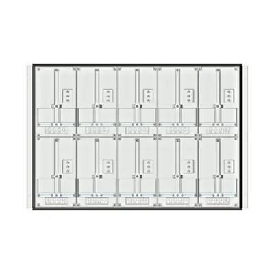Meter box insert 2-rows, 10 meter boards / 16 Modul heights