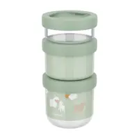Cutii de gustări pentru copii verde-deschis 3 buc. din plastic Little Farm by Little Dutch – Mepal