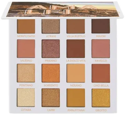 BH Cosmetics - Paletă de farduri Amore In Amalfi, 16 culori