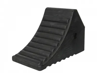 Blocator opritoare piedica roata, cauciuc, Cargoparts 300x190x150 mm