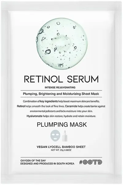 OOTD Masca regeneranta in folie cu retinol, 25 ml