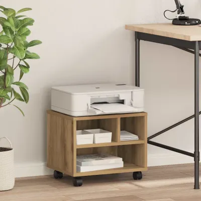 vidaXL Suport pentru imprimantă Stejar Artizanal 41 x 32 x 34,5 cm