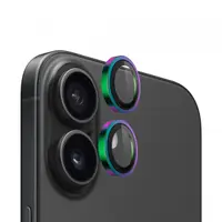 Folie de protectie Camera Spate Blueo Metal Frame pentru Apple iPhone 16 Plus / 16, Sticla Securizata, Multicolor