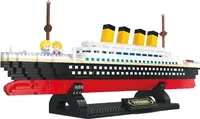 Constructor pentru copii KOCO - Model Titanic, 1510 piese