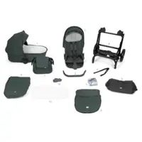 Carucior 2 in 1 Tutis Mio 3+ Sage 039 din piele, sezut reversibil, amortizoare duble, maner reglabil, accesorii incluse