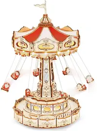 Puzzle 3D din lemn Robo Time din 289 de piese - Pe roată