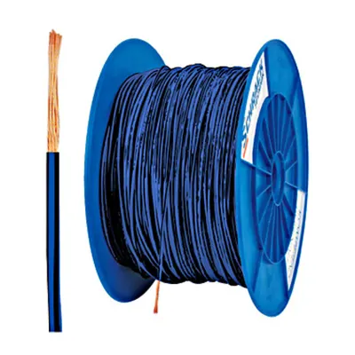 Tambur cu 200m conductor H07V-K 2,5 albastru/negru