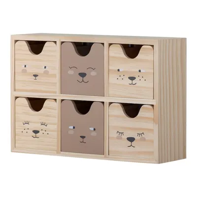 Organizator de jucării pentru copii în culoare naturală din lemn 27x8x18 cm Calle – Bloomingville Mini