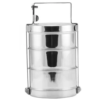 Sufertas Alimentar din Inox, 3 Cuve, 1400 ml, Perfect Home