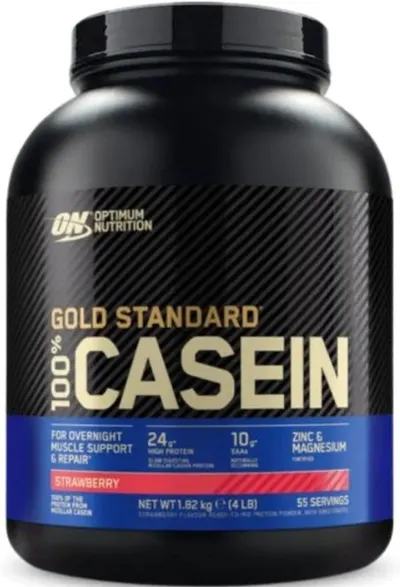Gold Standard 100% Casein, căpșună, 1.82 kg, Optimum Nutrition