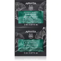 Apivita Express Beauty Eye Mask Gingko Biloba mască pentru zona ochilor impotriva cearcanelor 2x2 ml