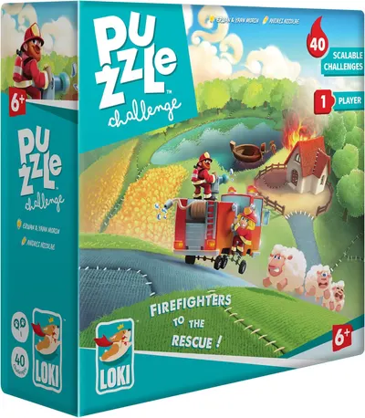 Joc de societate-puzzle Puzzle Challenge: Firefighters to the Rescue - Pentru copii
