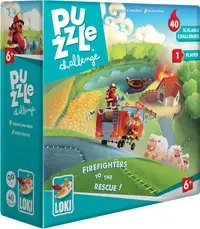 Joc de societate-puzzle Puzzle Challenge: Firefighters to the Rescue - Pentru copii