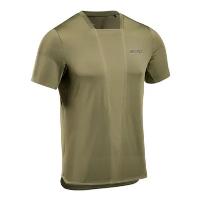 Tricou cu maneca scurta barbati The Run Shirt - verde inchis maslina