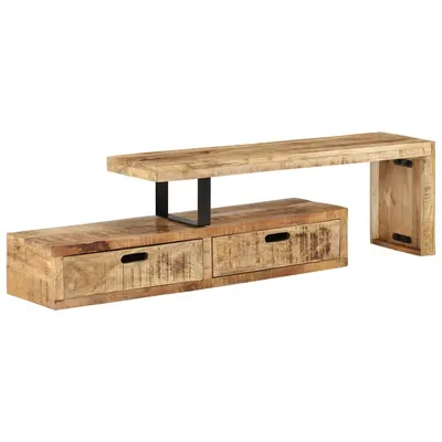 vidaXL Comodă TV (118-200) x 30 x 40 cm, lemn masiv de mango