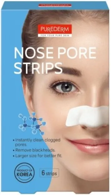 Purederm Plasturi pentru nas Crystal Nose Pore Strip, 6 buc