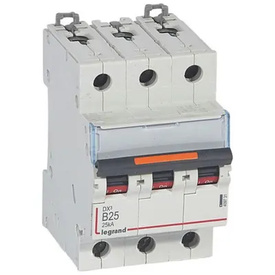 Disjunctor DX³-3P-400V~-25A-25kA-curba B - 3M